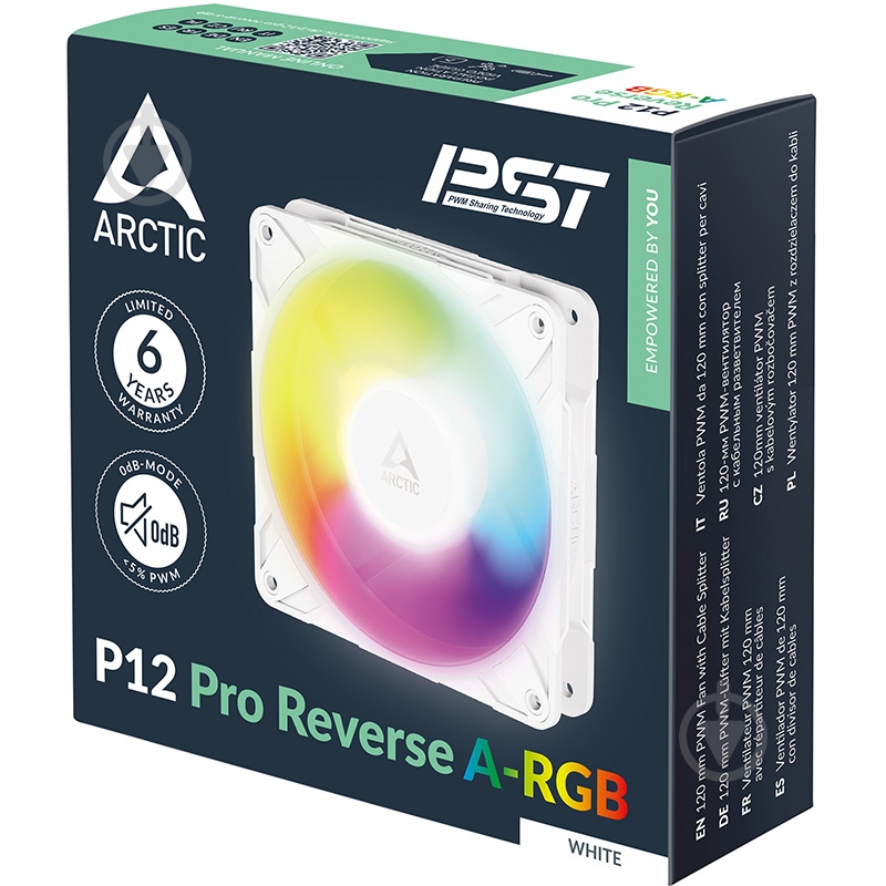 Корпусный кулер Arctic P12 Pro Reverse A-RGB White - фото 4