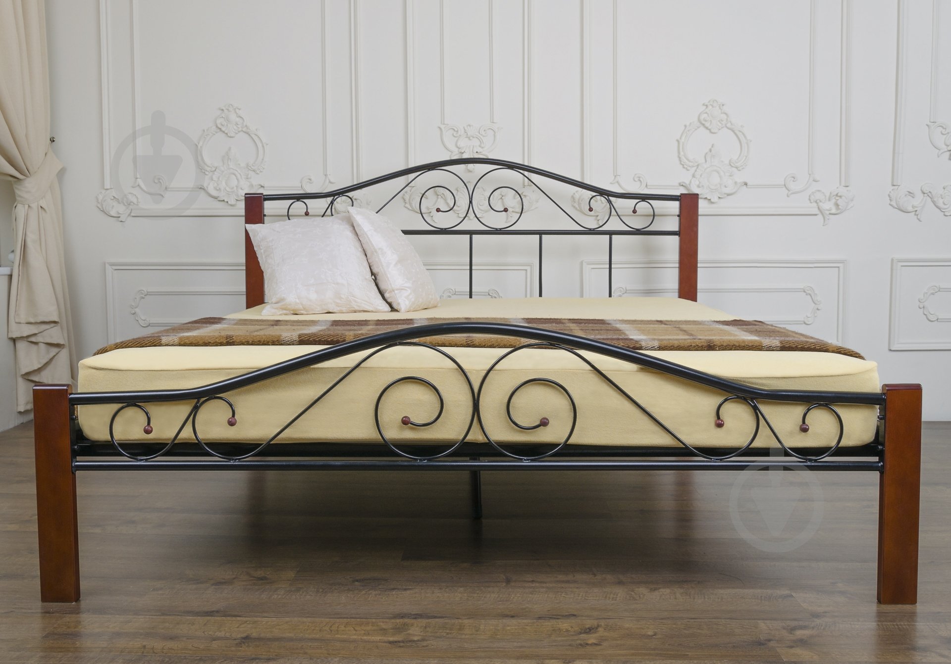 Кровать Eagle E1663 Vederi 160x200 см черный - фото 2