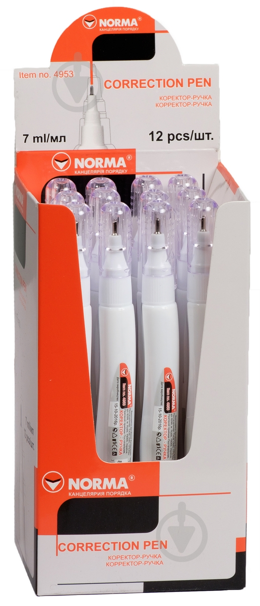 Корректор-ручка NORMA 7 мл (4953) - фото 3 Корректор-ручка NORMA 7 мл (4953) - фото 3