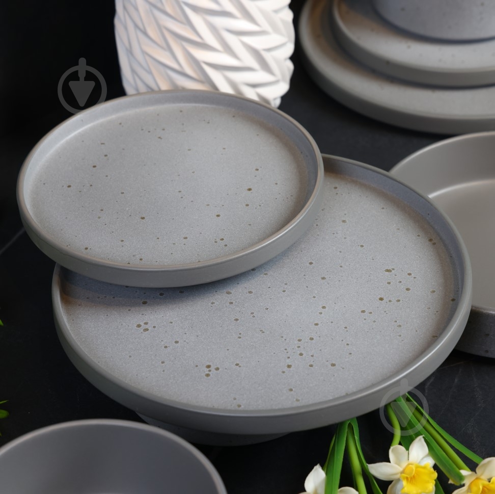 Тарелка подставная Sant Valentines Matte Grey 27 см - фото 2 Тарелка подставная Sant Valentines Matte Grey 27 см - фото 2