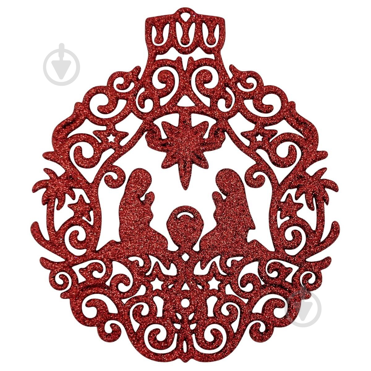 Подвеска MIS LT Рождество 2Д 12 см красный - фото 1