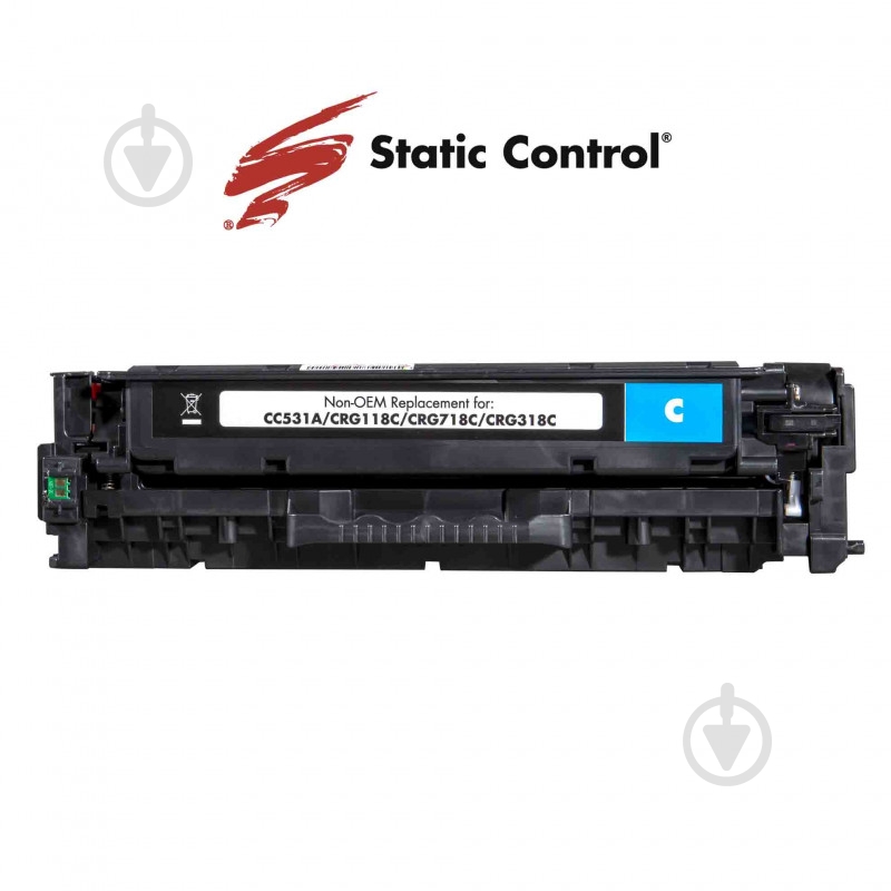 Картридж лазерний Static Control HP CLJ CC531A (304A) STATIC CONTROL 2.8K СИНІЙ cyan - фото 2