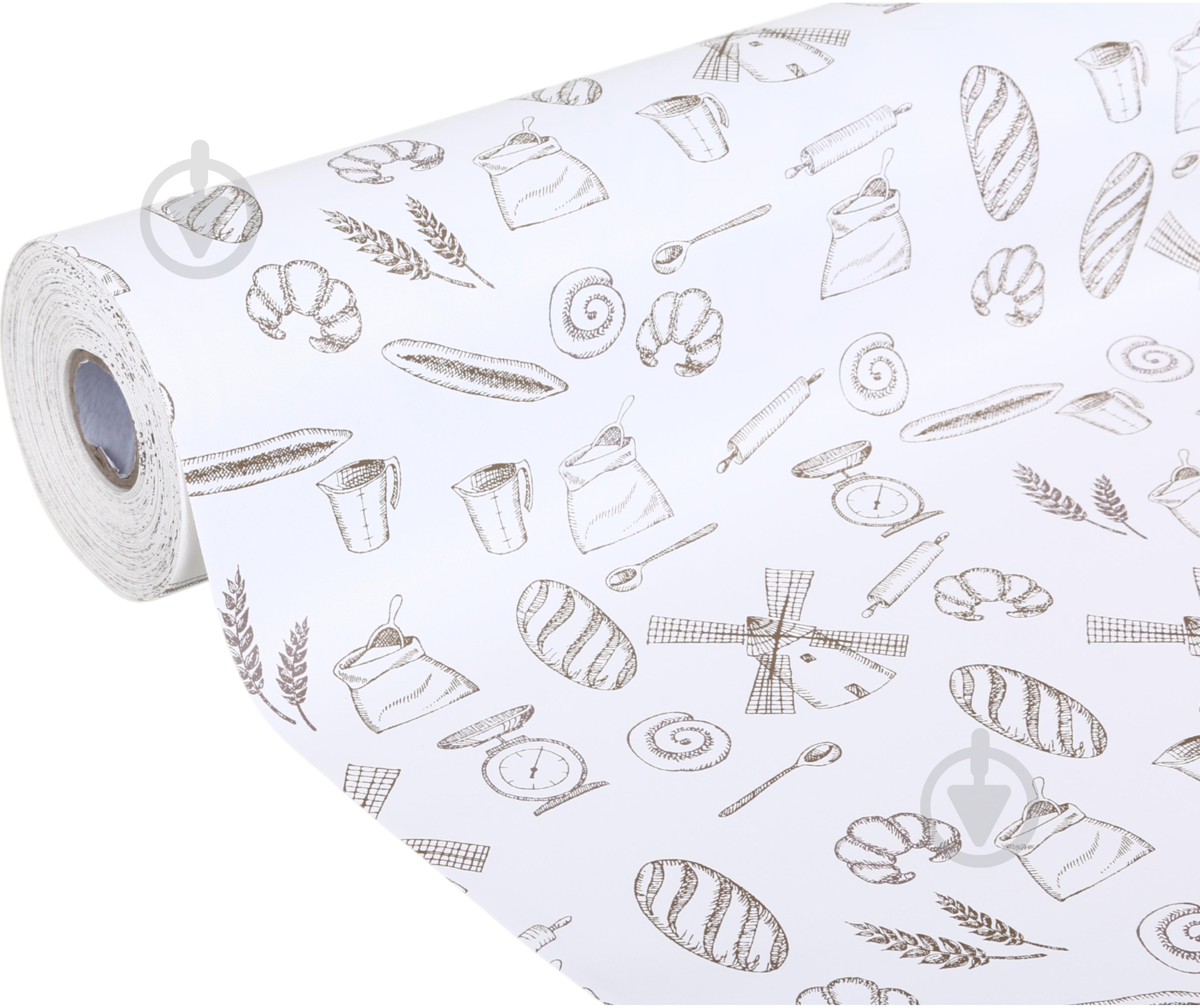 Клеенка на стол UP! (Underprice) на подкладке 1,37м  белый с принтом PW385-R1211-2-9 - фото 3