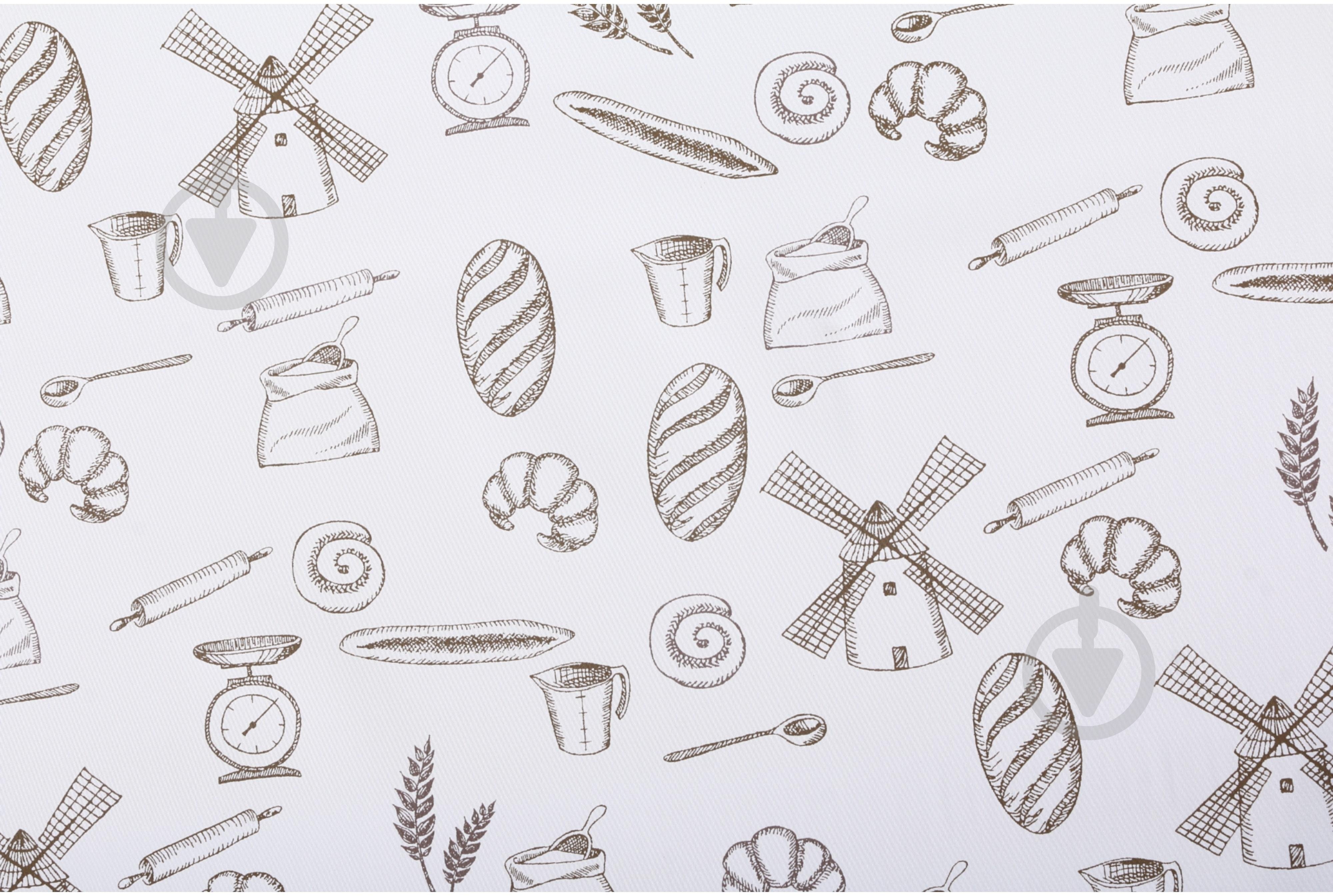 Клеенка на стол UP! (Underprice) на подкладке 1,37м  белый с принтом PW385-R1211-2-9 - фото 4