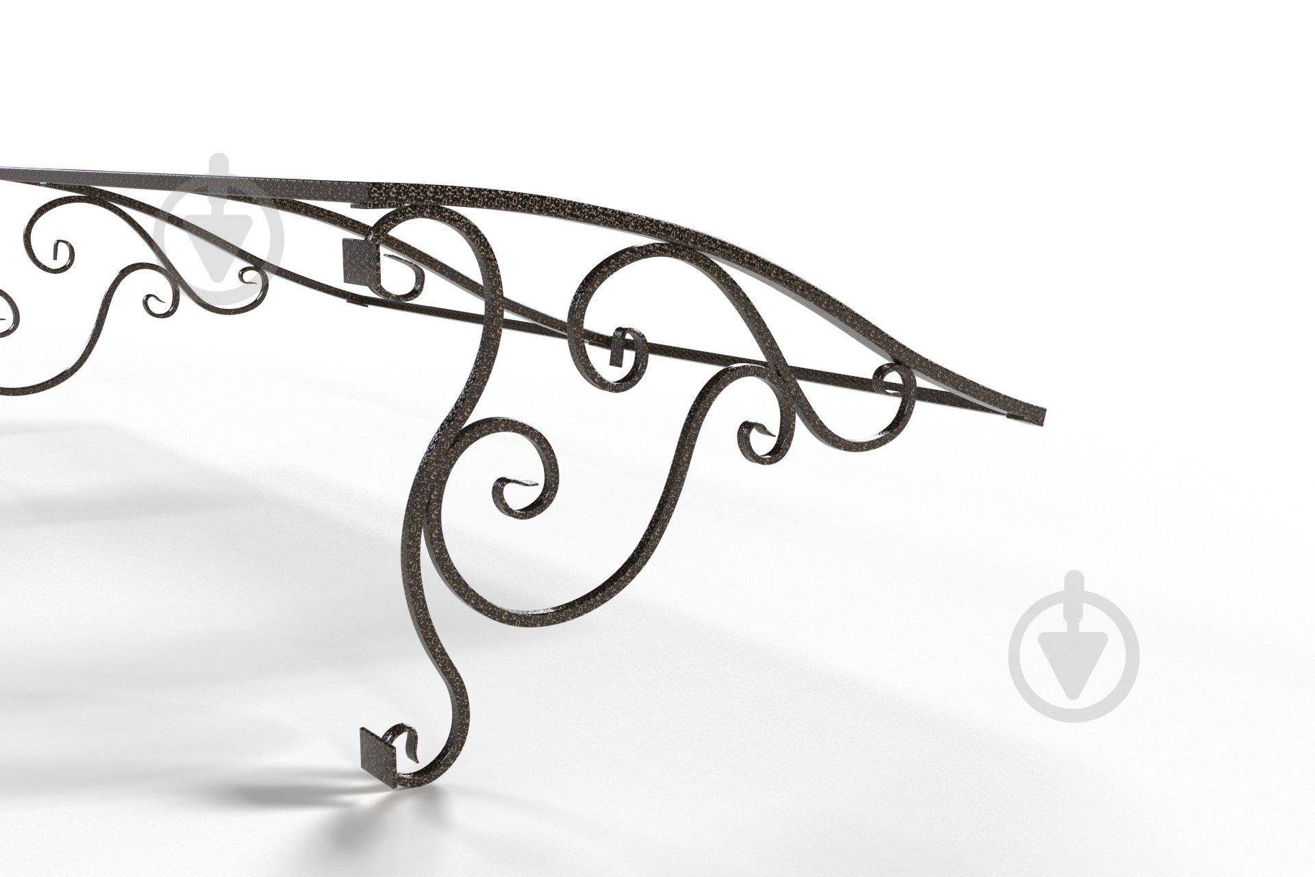 Боковины к козырьку Альфа комплект 2000 х 1000 х 620 мм античная бронза - фото 5