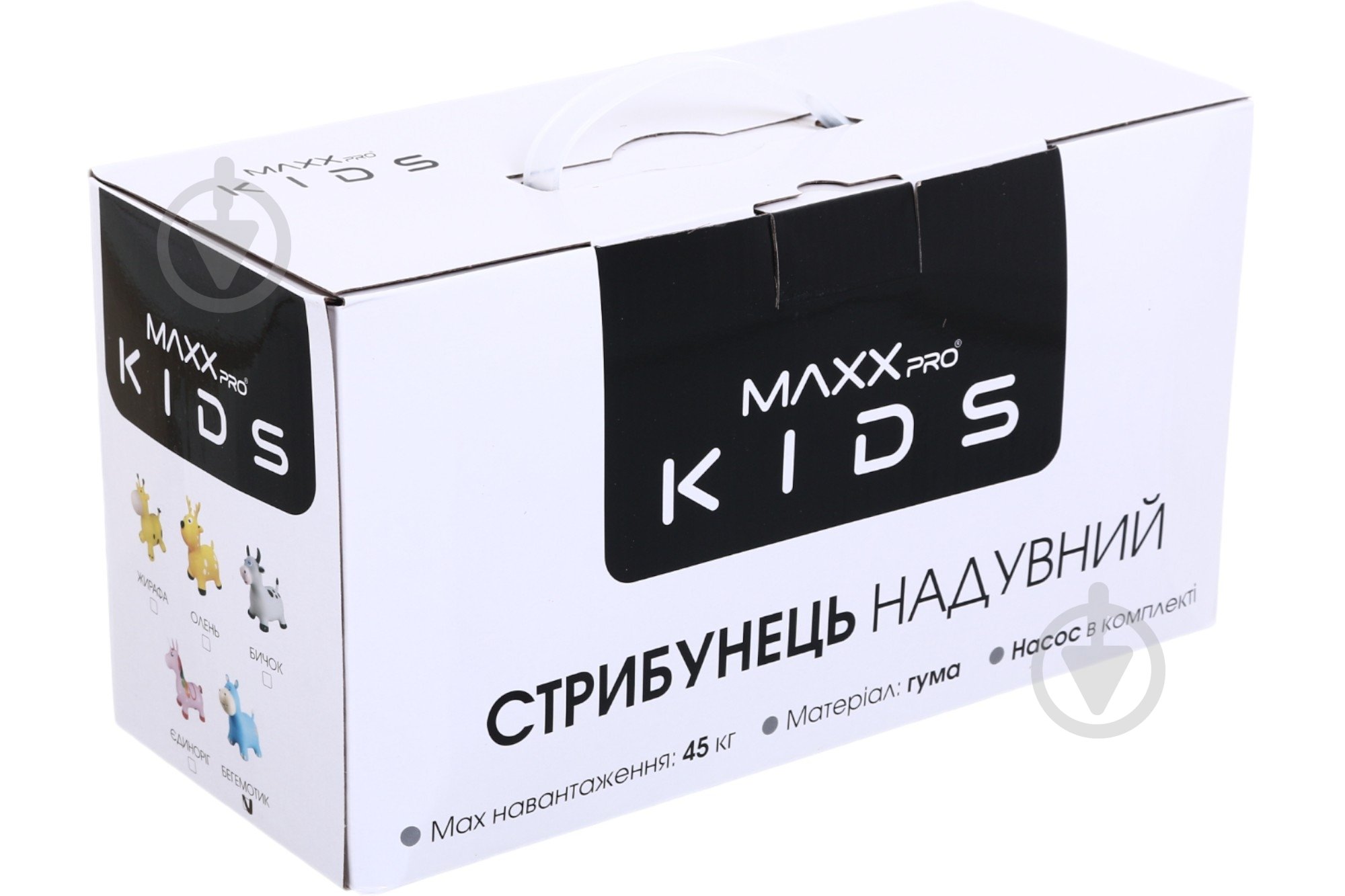 Стрибунець MaxxPro kids Бегемотик з насосом 60x28x48 PA13007 - фото 5