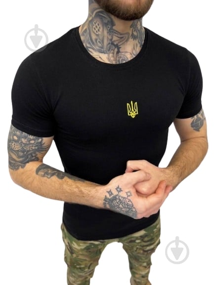 Футболка LOGOS-Tac COOLMAX з вишивкою Золотий Герб 04-09-00-0014 р.3XL чорний - фото 1