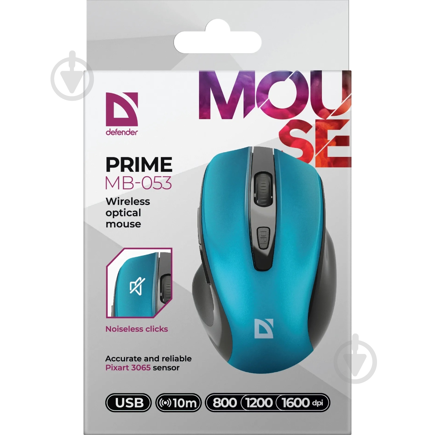 Мышь Defender Prime MB-053 black/blue (52054) - фото 5