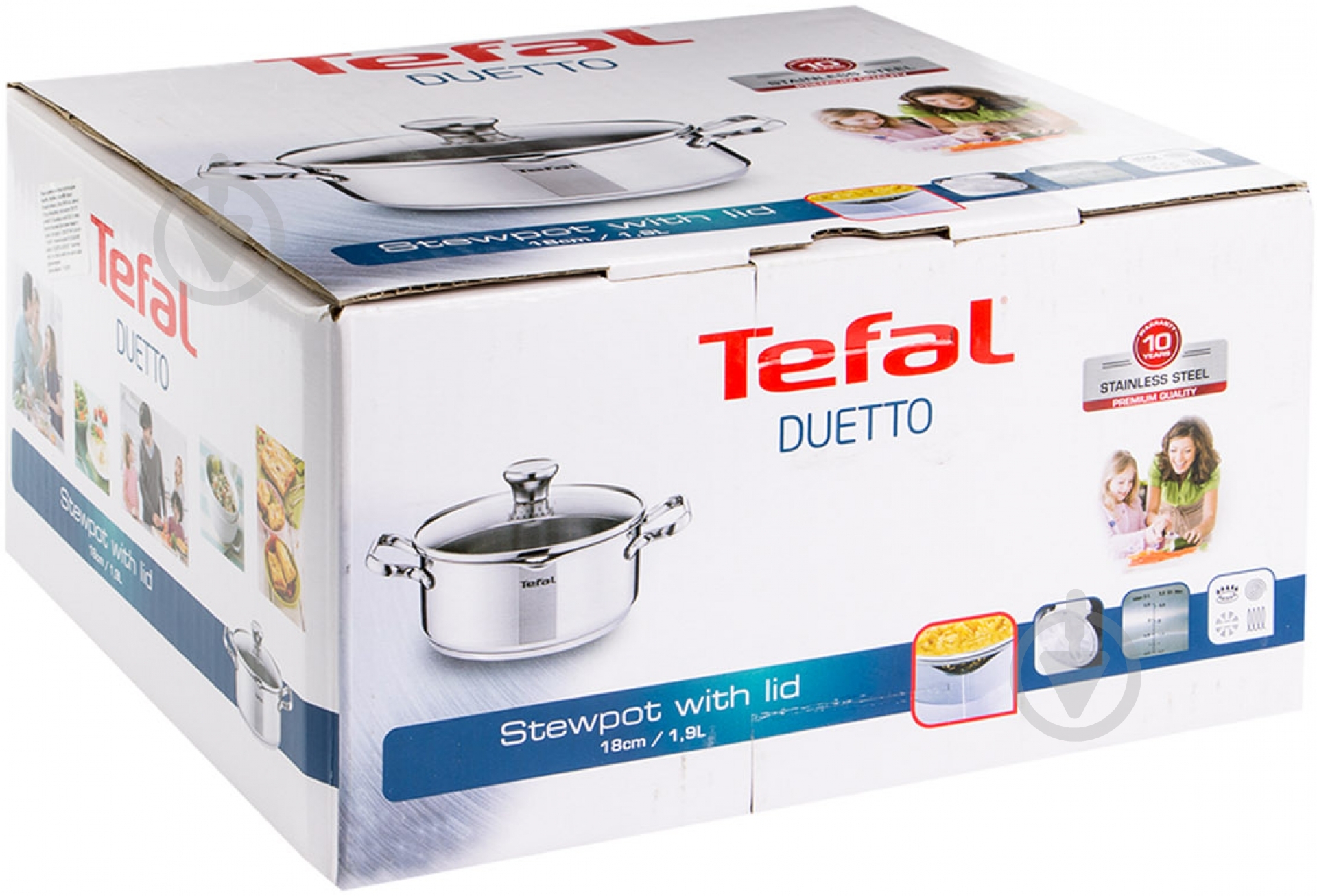 Кастрюля Tefal Duetto 1,9 л A70543 - фото 4 Кастрюля Tefal Duetto 1,9 л A70543 - фото 4