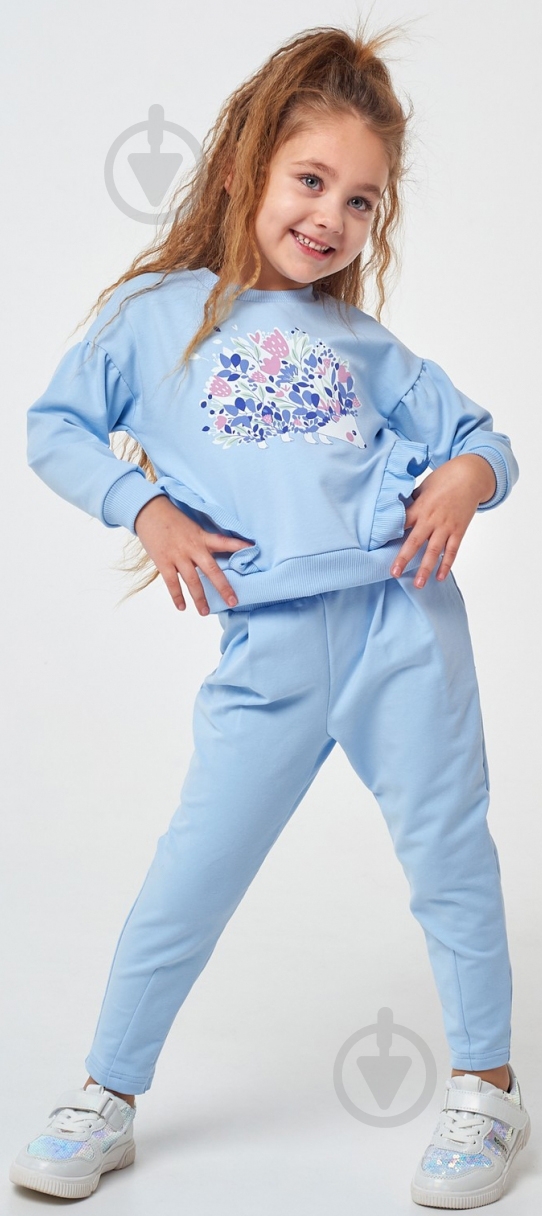 Штаны для девочек Smil 115515 р.110 голубой - фото 3