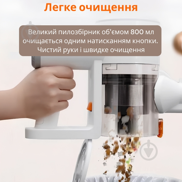 Пылесос аккумуляторный Xiaomi Lydsto YM-V9-W03 white - фото 5 Пылесос аккумуляторный Xiaomi Lydsto YM-V9-W03 white - фото 5