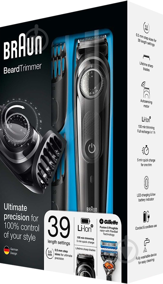 Триммер Braun BT 5042 + Gillette Fusion ProGlide - фото 5 Триммер Braun BT 5042 + Gillette Fusion ProGlide - фото 5