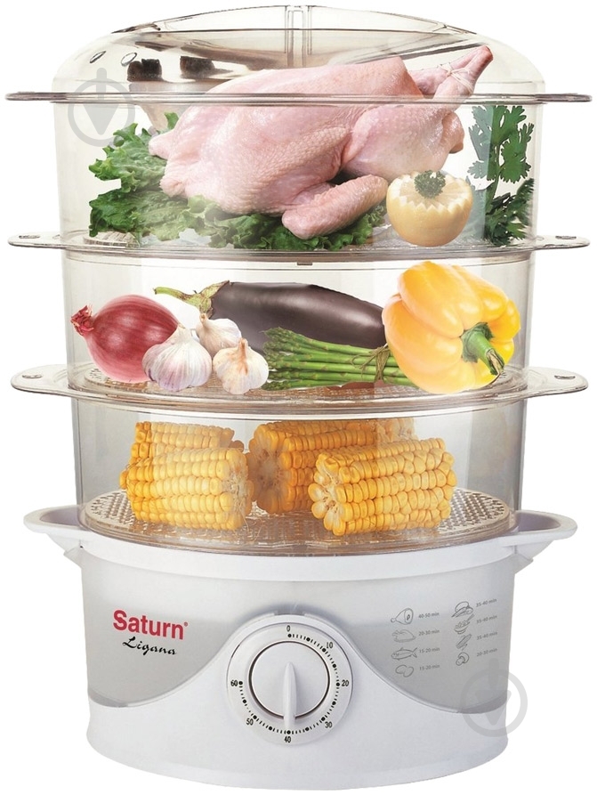 Пароварка Saturn ST-EC7178 - фото 1 Пароварка Saturn ST-EC7178 - фото 1