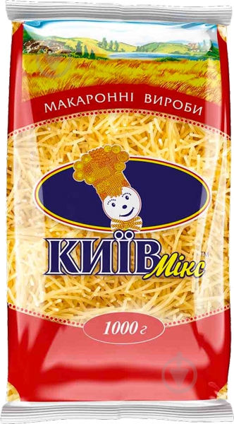 Вермишель ТМ Київ Мікс Толстая (4820044840976 1000 г - фото 1