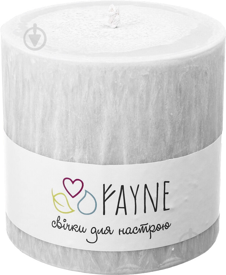 Свічка Циліндр пальмова біла 10х10 см ТМ FAYNE - фото 2