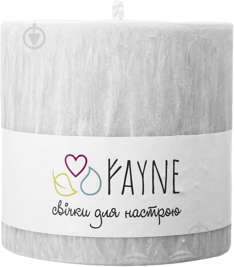 Свічка Циліндр пальмова біла 10х10 см ТМ FAYNE - фото 1