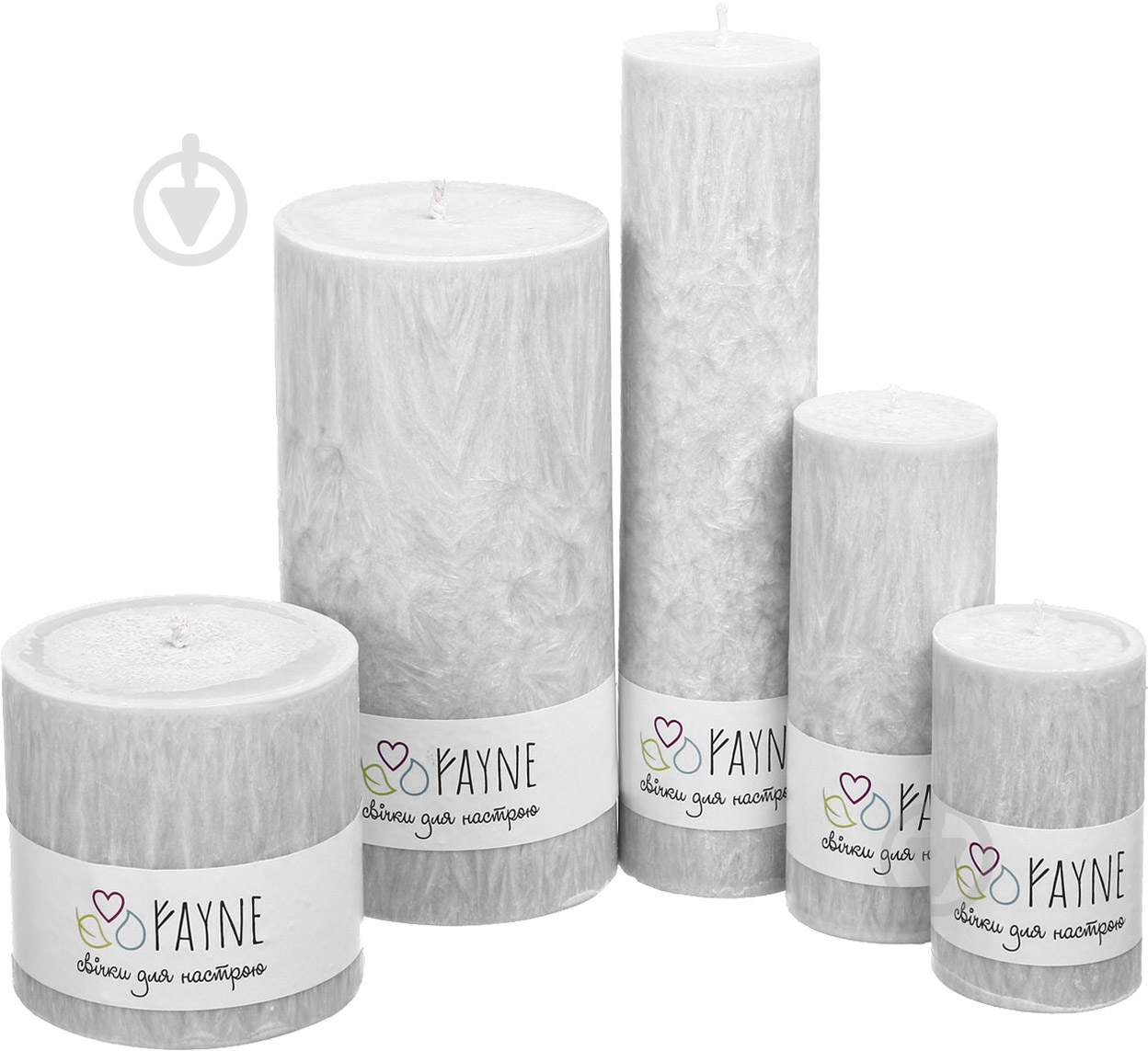 Свічка Циліндр пальмова біла 10х10 см ТМ FAYNE - фото 4