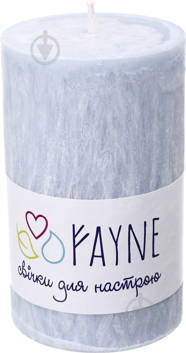 Свічка Циліндр пальмова блакитна 6х10 см ТМ FAYNE - фото 2