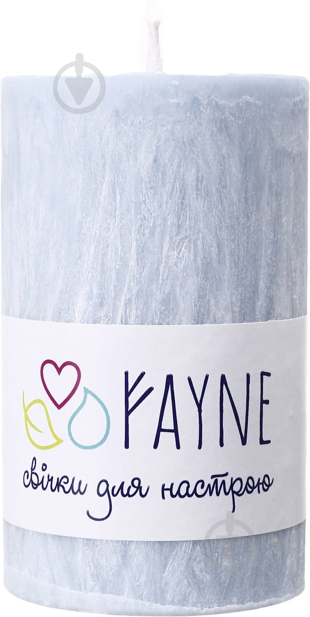 Свічка Циліндр пальмова блакитна 6х10 см ТМ FAYNE - фото 1