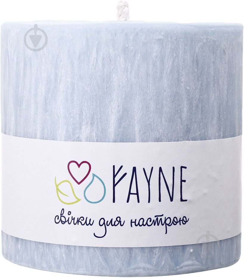 Свічка Циліндр пальмова блакитна 10х10 см ТМ FAYNE - фото 1