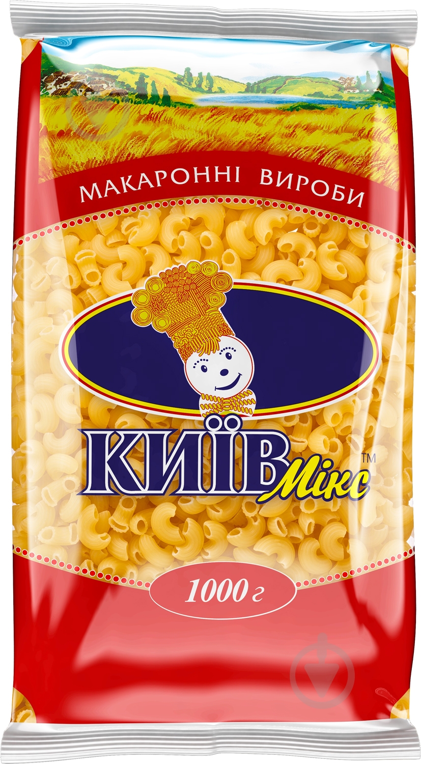 Макароны ТМ Київ Мікс Рожки 1кг (4820044840921) - фото 1