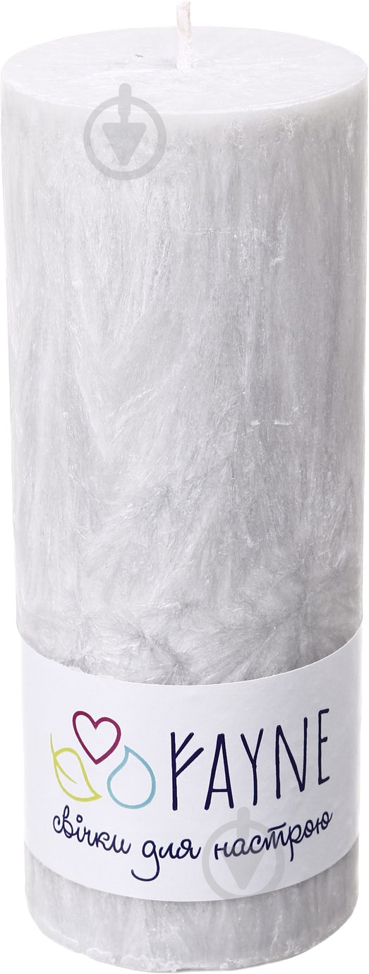 Свічка Циліндр пальмова сіра 6х15 см ТМ FAYNE - фото 2