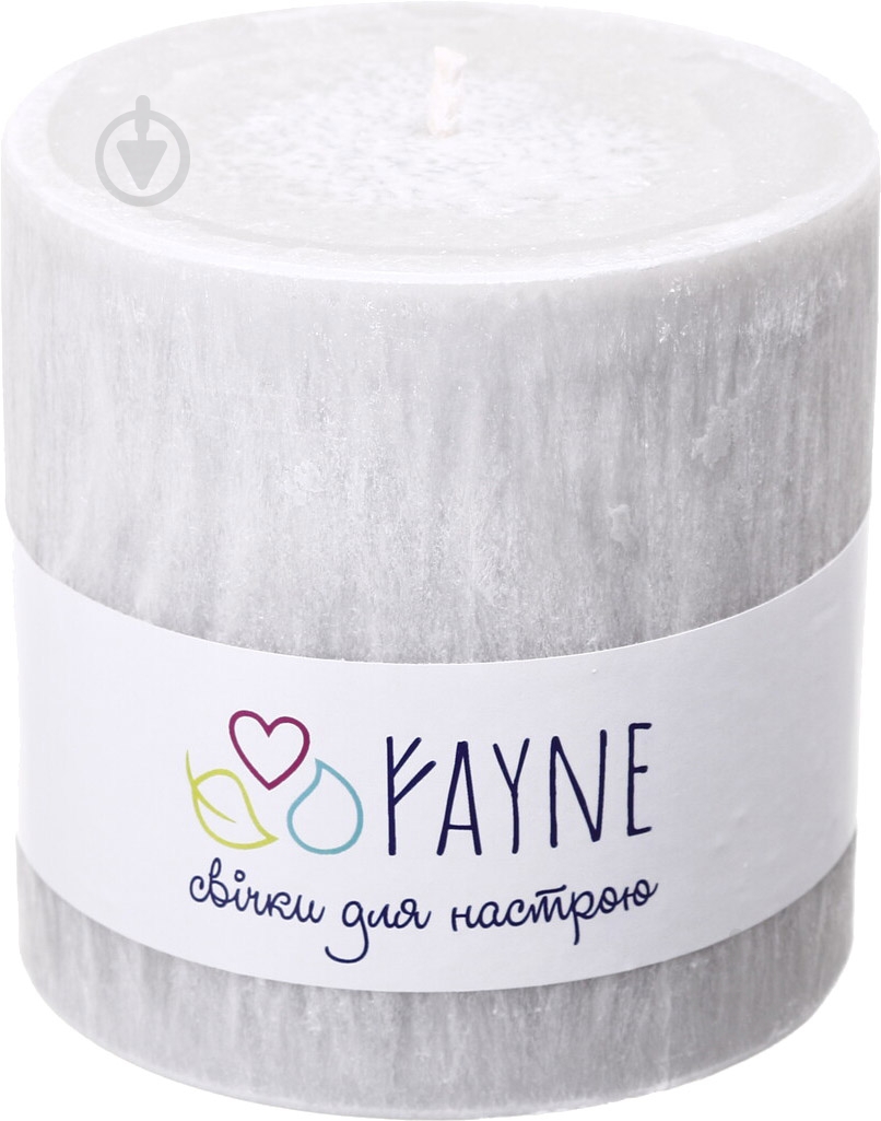 Свічка Циліндр пальмова сіра 10х10 см ТМ FAYNE - фото 2