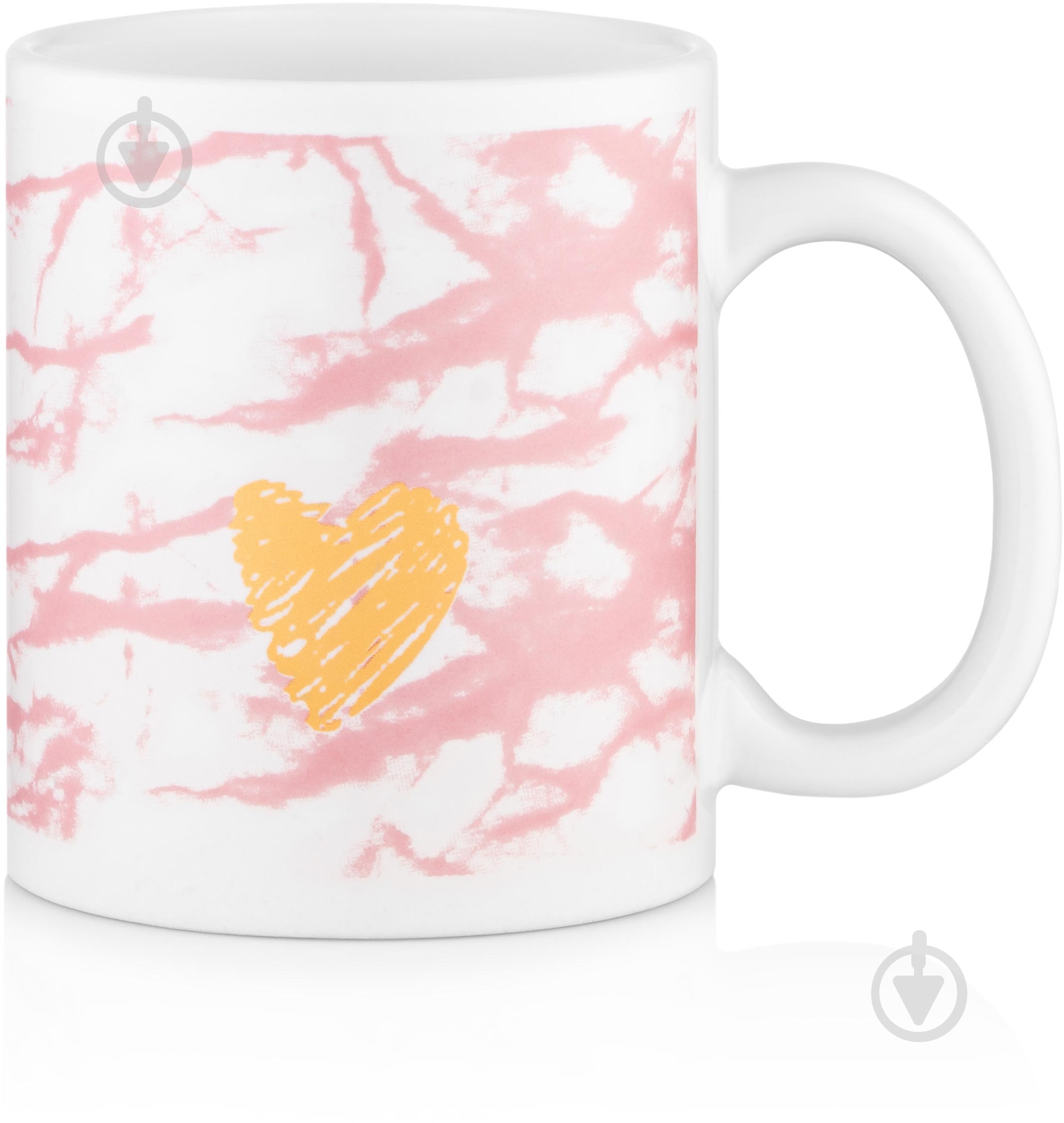 Чашка Ardesto Hello 350 мл бело-розовая AR3048WP - фото 4