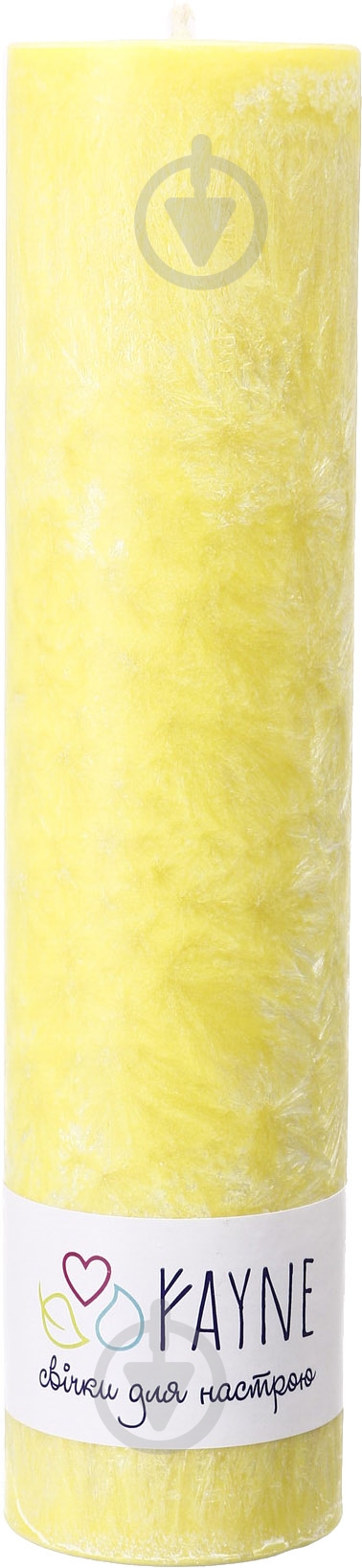Свічка Циліндр пальмова жовта 6х26 см ТМ FAYNE - фото 1 Свічка Циліндр пальмова жовта 6х26 см ТМ FAYNE - фото 1