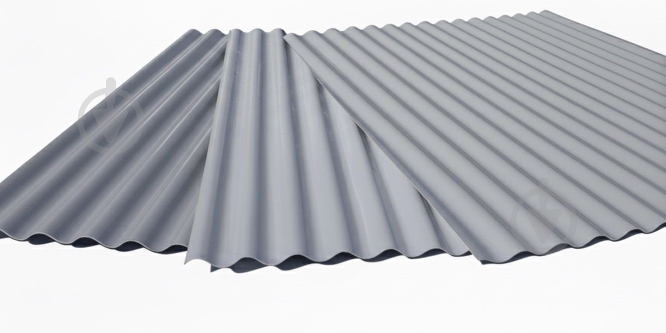 Шифер Волнопласт усиленый 2,1x1,18м x 1мм волна светло-серый - фото 2 Шифер Волнопласт усиленый 2,1x1,18м x 1мм волна светло-серый - фото 2