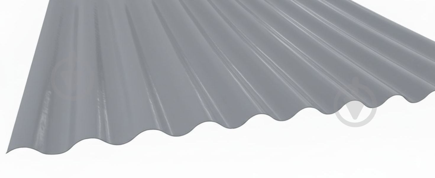 Шифер Волнопласт усиленый 2,1x1,18м x 1мм волна светло-серый - фото 1 Шифер Волнопласт усиленый 2,1x1,18м x 1мм волна светло-серый - фото 1