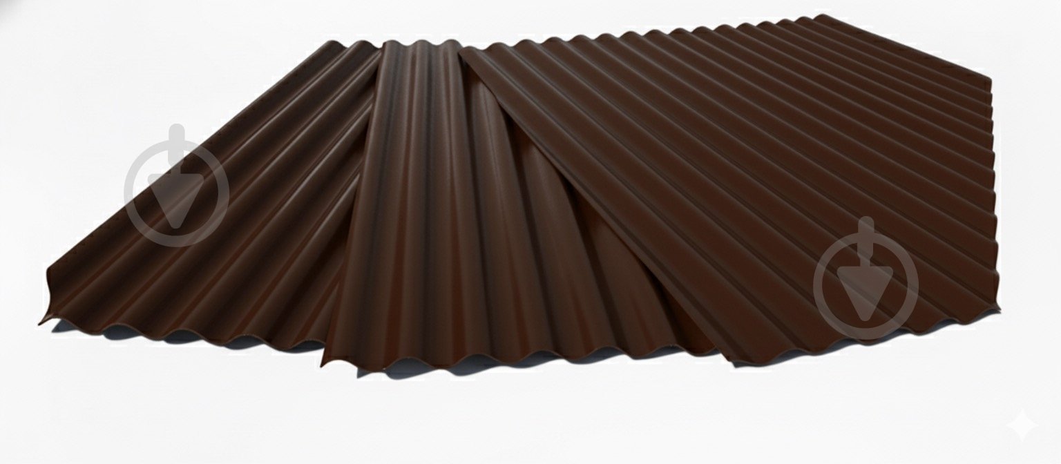 Шифер Волнопласт усиленый 2,1x1,18м x 1мм волна темно-коричневый - фото 2 Шифер Волнопласт усиленый 2,1x1,18м x 1мм волна темно-коричневый - фото 2