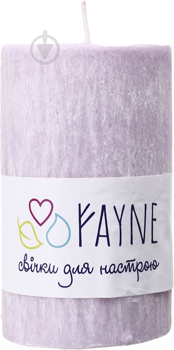 Свічка Циліндр пальмова фіолетова 6х10 см ТМ FAYNE - фото 1
