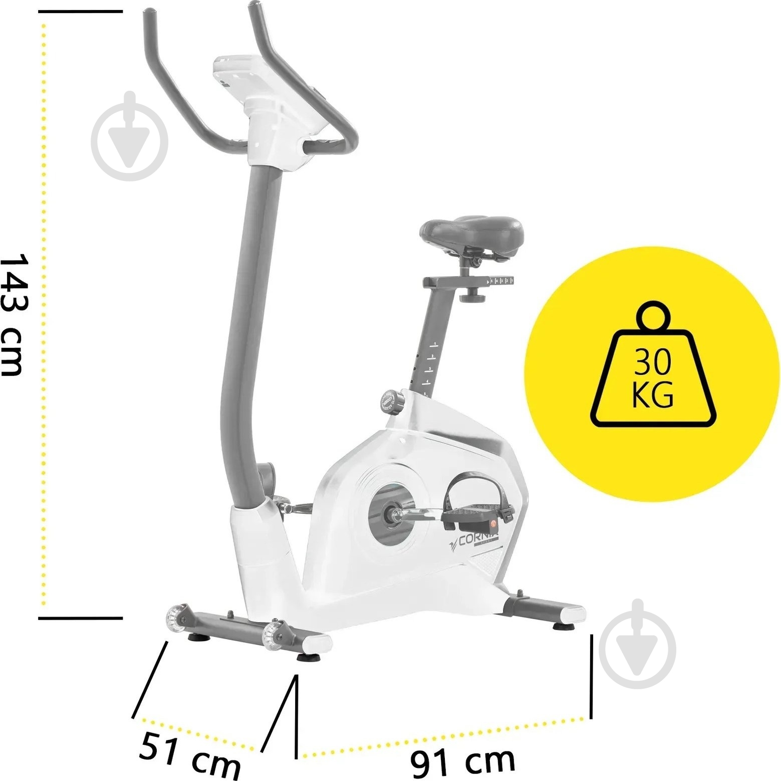 Велотренажер Cornix EB-AMBER-WG AW2526 - фото 3