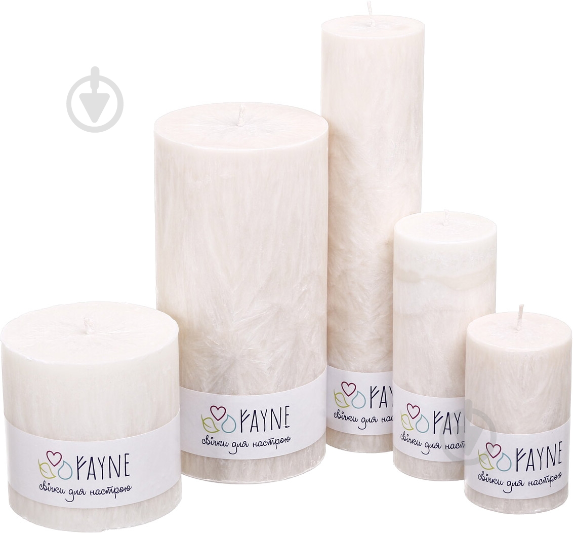 Свічка Циліндр пальмова бежева 6х26 см ТМ FAYNE - фото 4