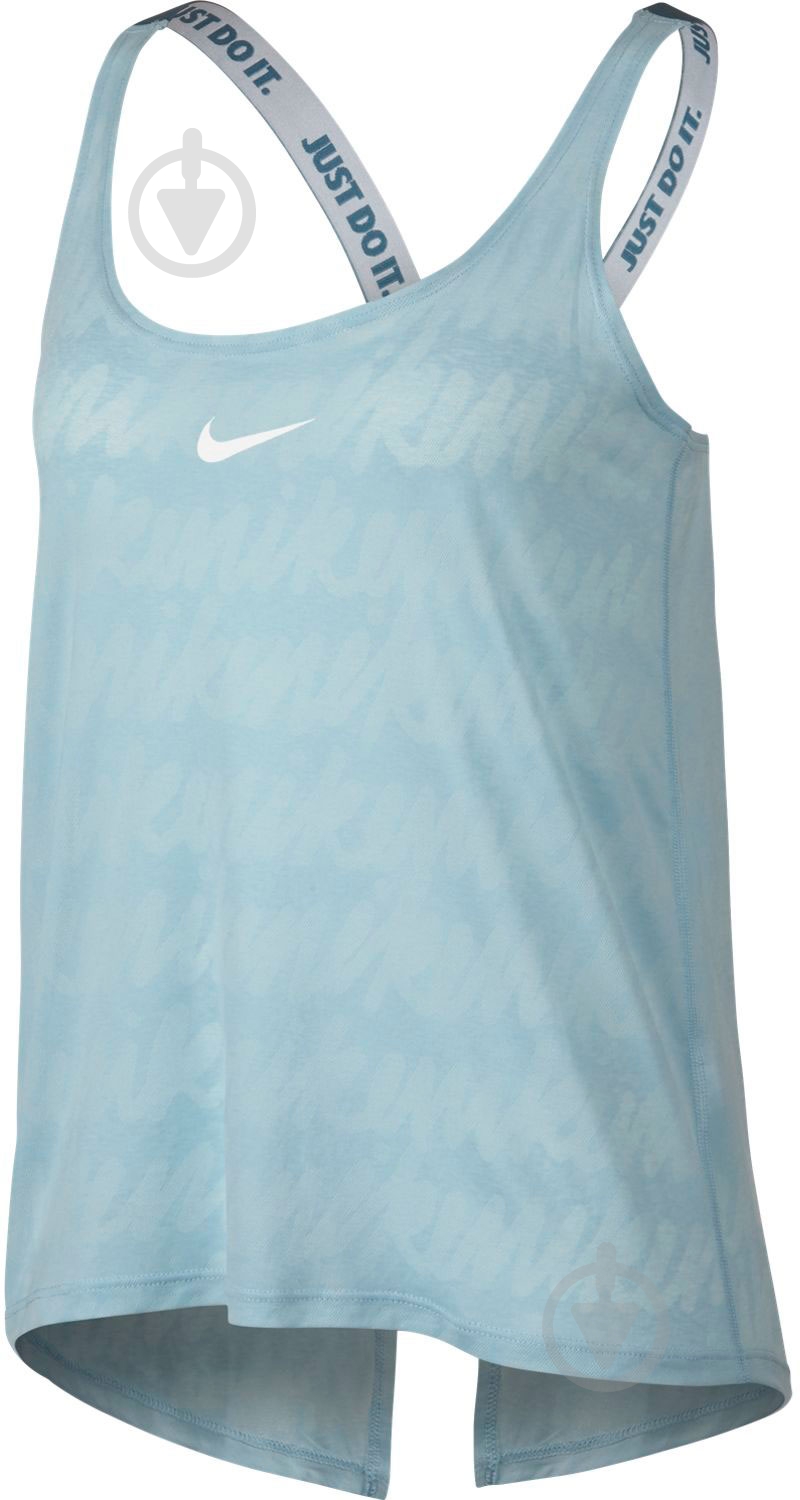 Майка Nike W NK DRY TANK ELSTIKA NIKE JAQ 898249-452 р.S синий - фото 1