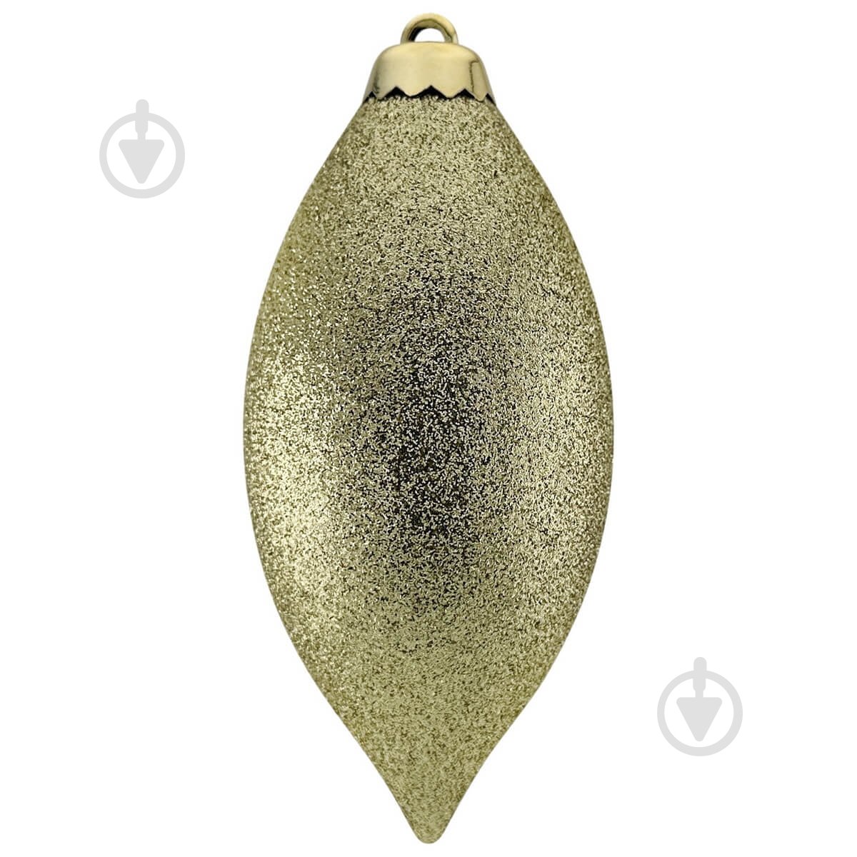 Ялинкова іграшка Овал великий 15 см золото - фото 1
