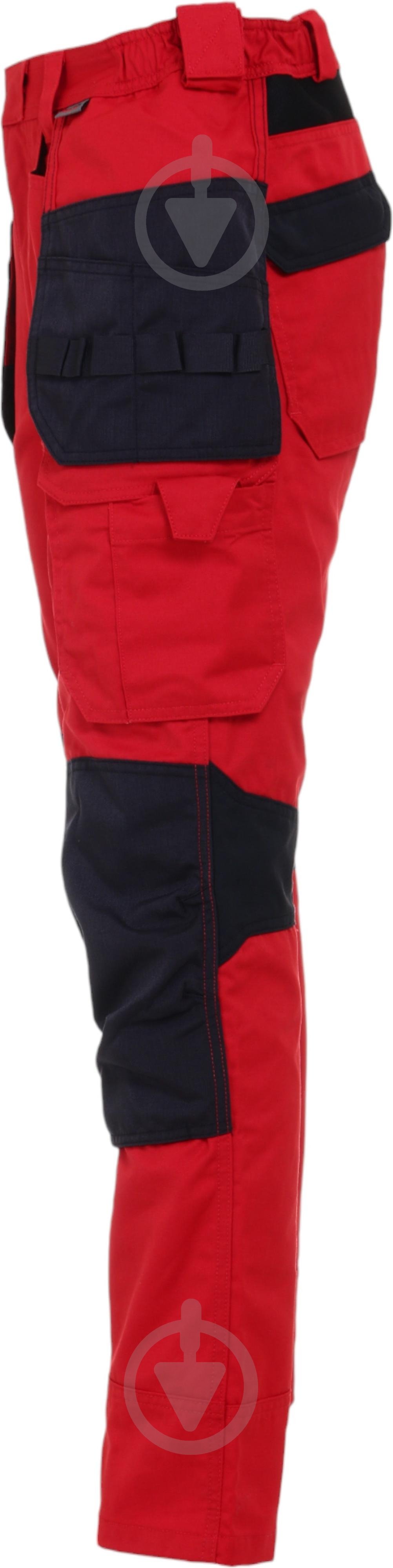 Брюки рабочие WURTH CETUS р. 4XL M403446443 красно-черный - фото 3