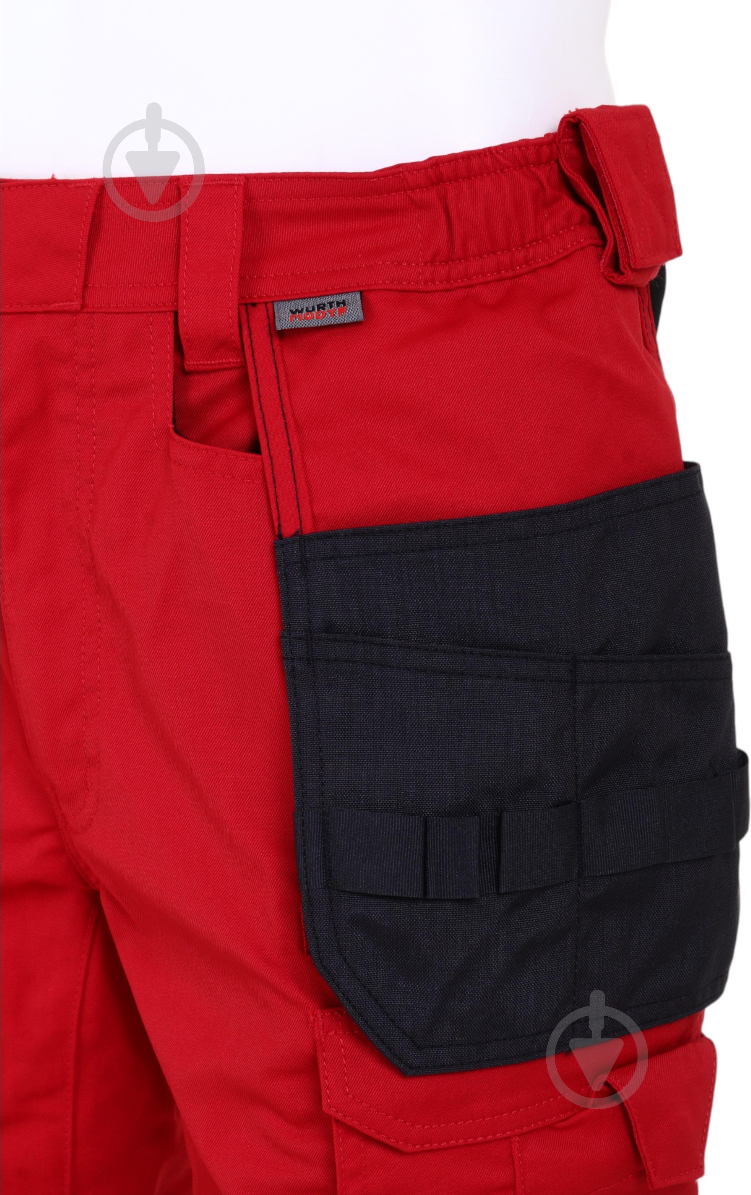 Брюки рабочие WURTH CETUS р. 4XL M403446443 красно-черный - фото 9