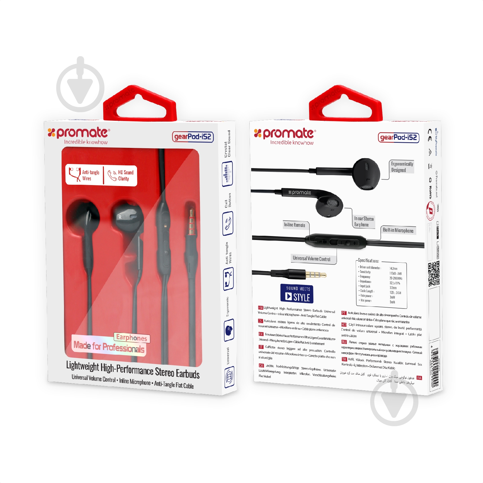 Наушники Promate gearPod-iS2 black (gearpod-is2.black) - фото 7