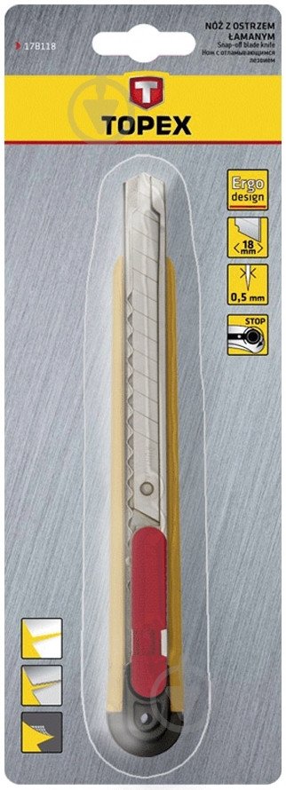 Нож сегментный Topex  17B109 - фото 2