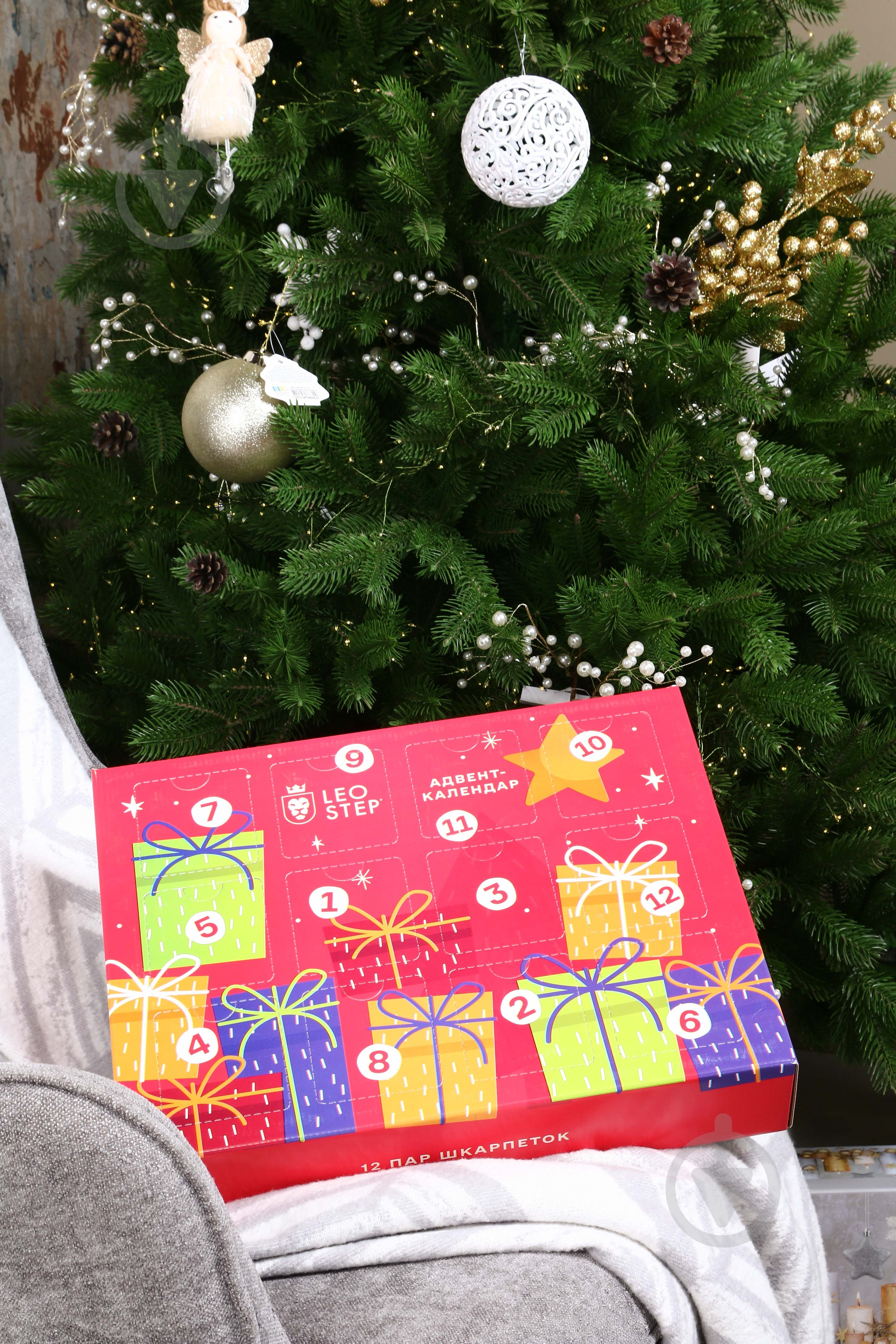 Набір Leostep Адвент-календар з 12 шкарпеток 80097000 р.38-40 - фото 5 Набір Leostep Адвент-календар з 12 шкарпеток 80097000 р.38-40 - фото 5