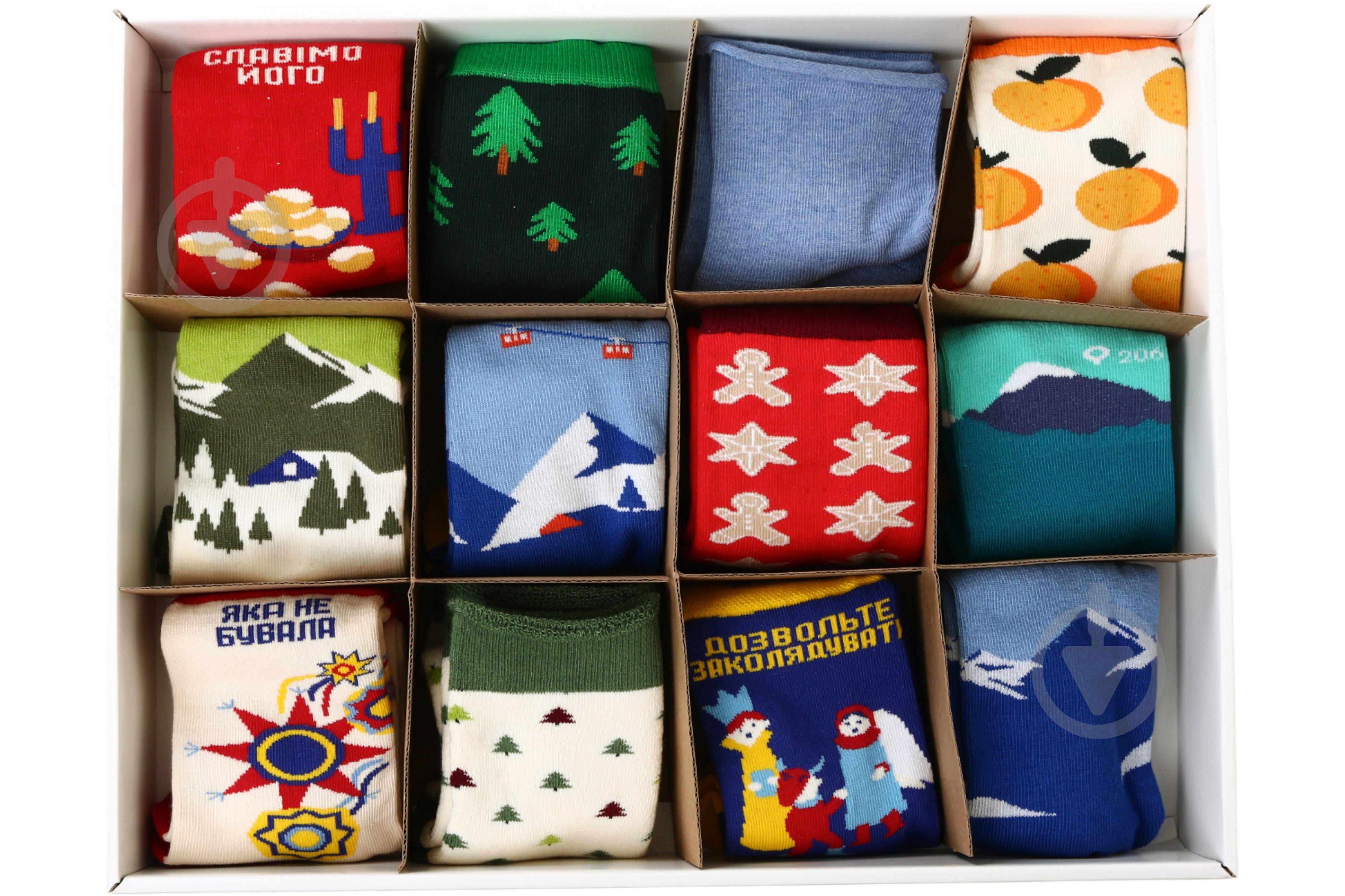 Набір Leostep Адвент-календар з 12 шкарпеток 80097000 р.38-40 - фото 3 Набір Leostep Адвент-календар з 12 шкарпеток 80097000 р.38-40 - фото 3