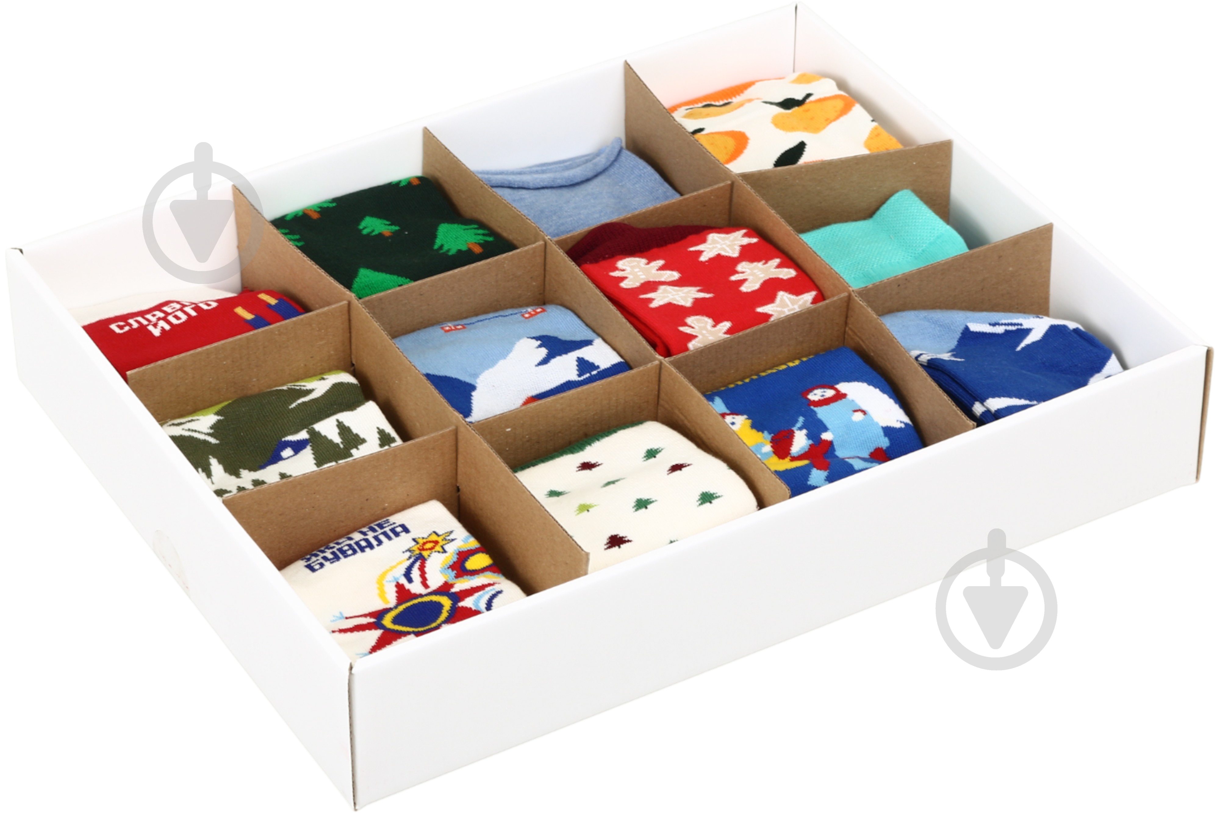 Набір Leostep Адвент-календар з 12 шкарпеток 80097000 р.45-47 - фото 2 Набір Leostep Адвент-календар з 12 шкарпеток 80097000 р.45-47 - фото 2