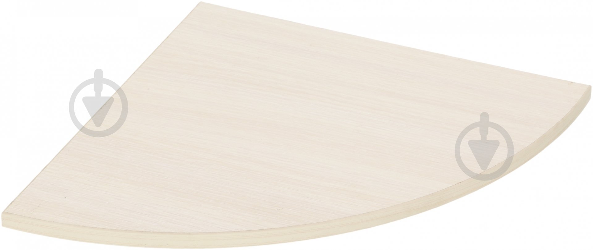 Полка DC ДСП угловая радиусная 300x300x16 мм дуб молочный - фото 1