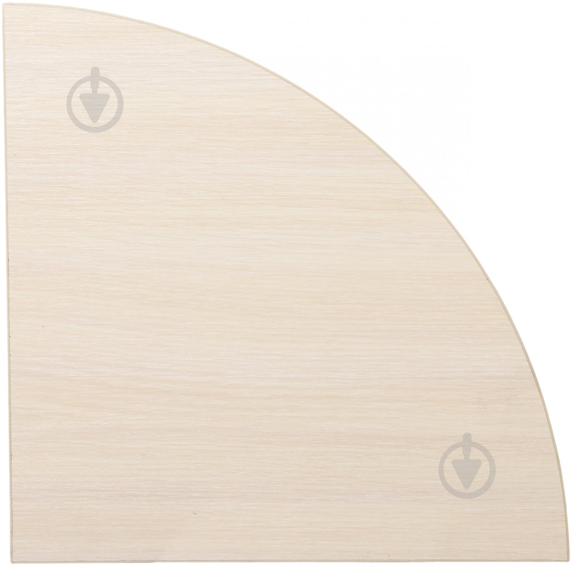 Полка DC ДСП угловая радиусная 300x300x16 мм дуб молочный - фото 2