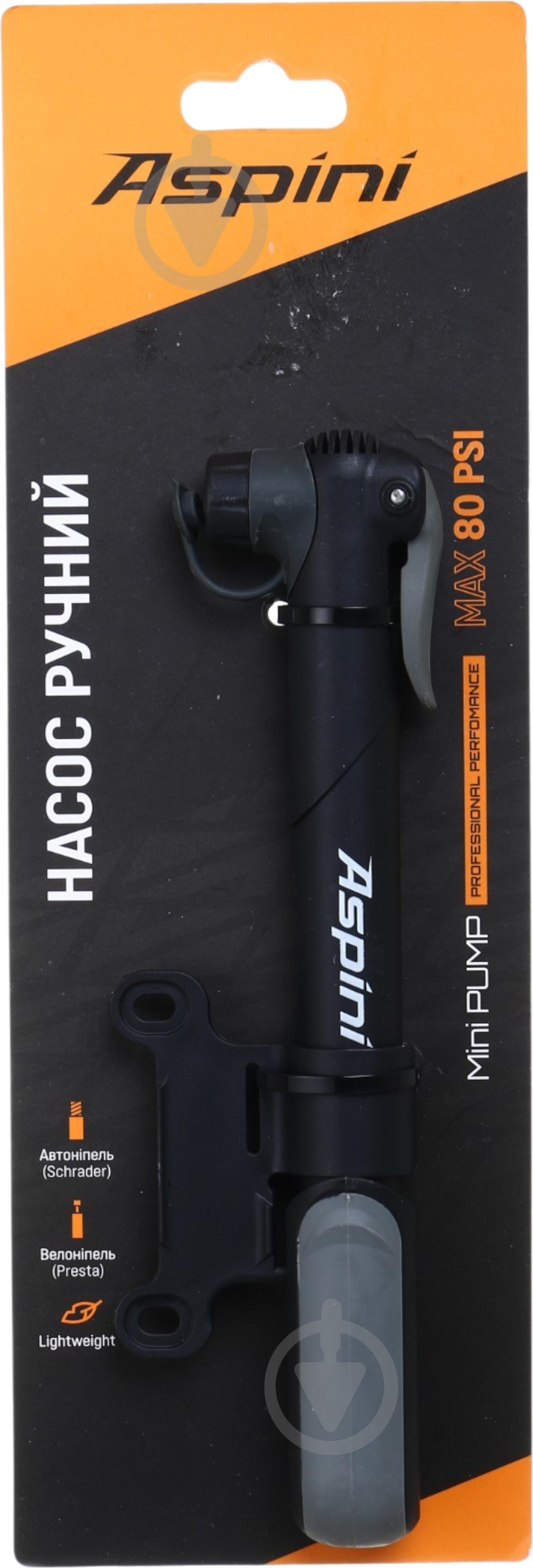 Насос для велосипеда Aspini MP-01PL-BLK черный - фото 5
