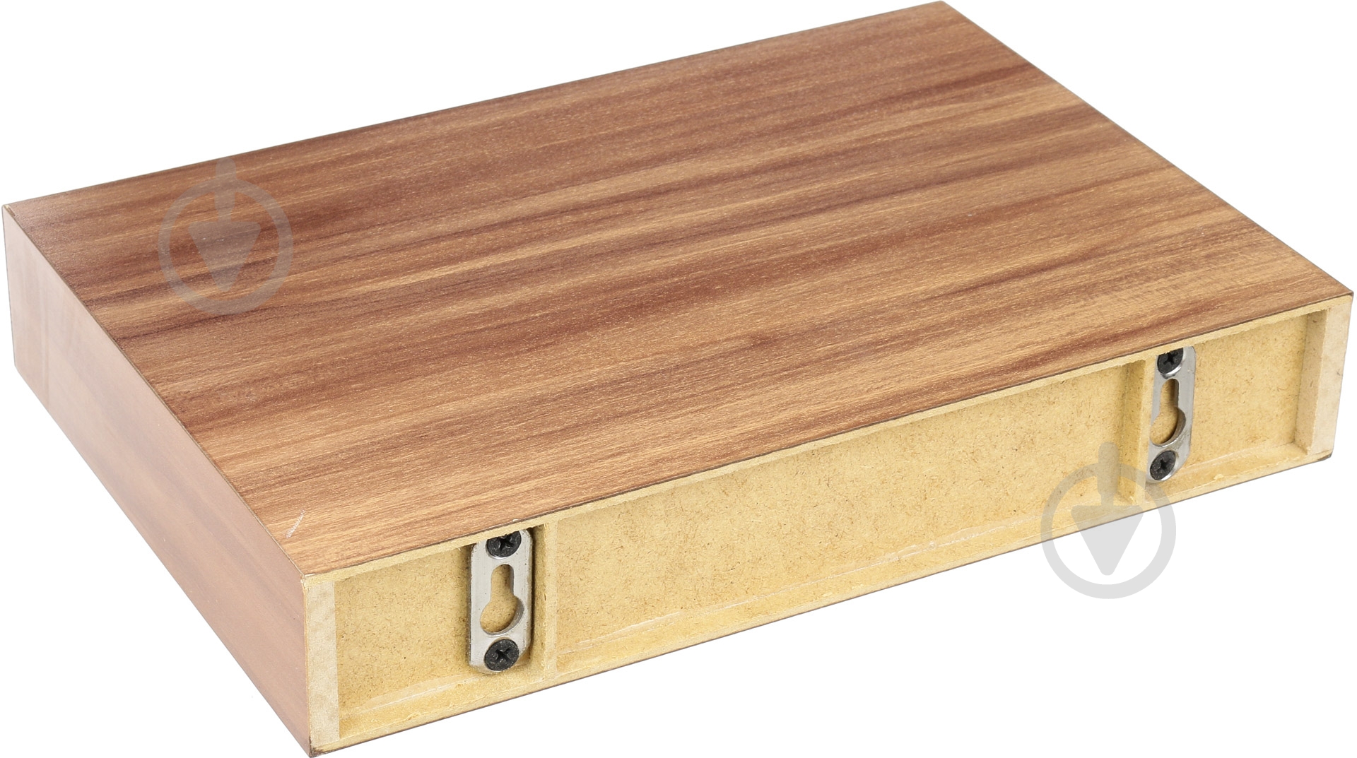 Полка Inteo навесная Лайн 290x200x50 мм орех - фото 4