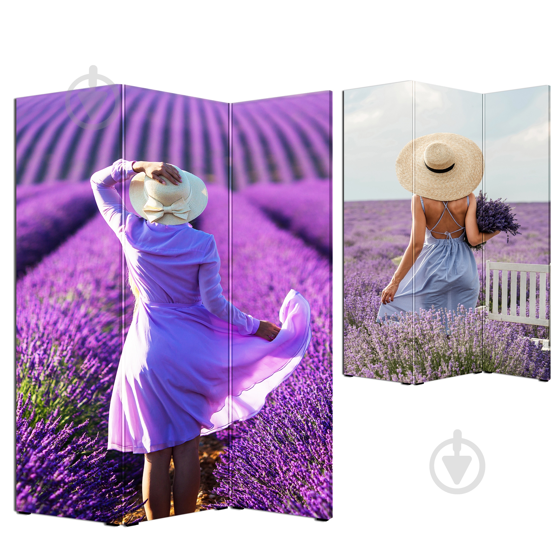 Ширма Теамо Лаванда 3 1750x1180x20 мм разноцветный - фото 1