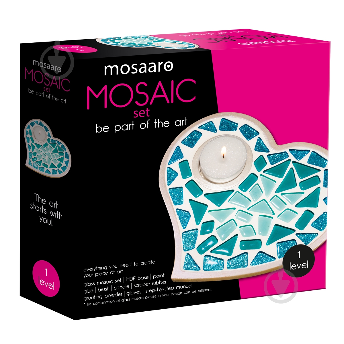 Мозаика Mosaaro Подсвечник Сердце MA1011 - фото 1